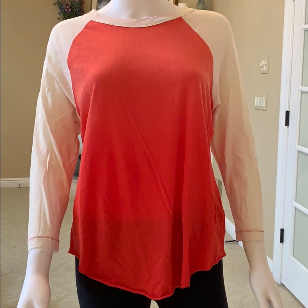 NWT Red and White Wildfox Long Sleeve Shirt